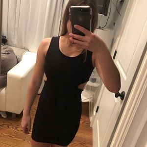 Black cut dress